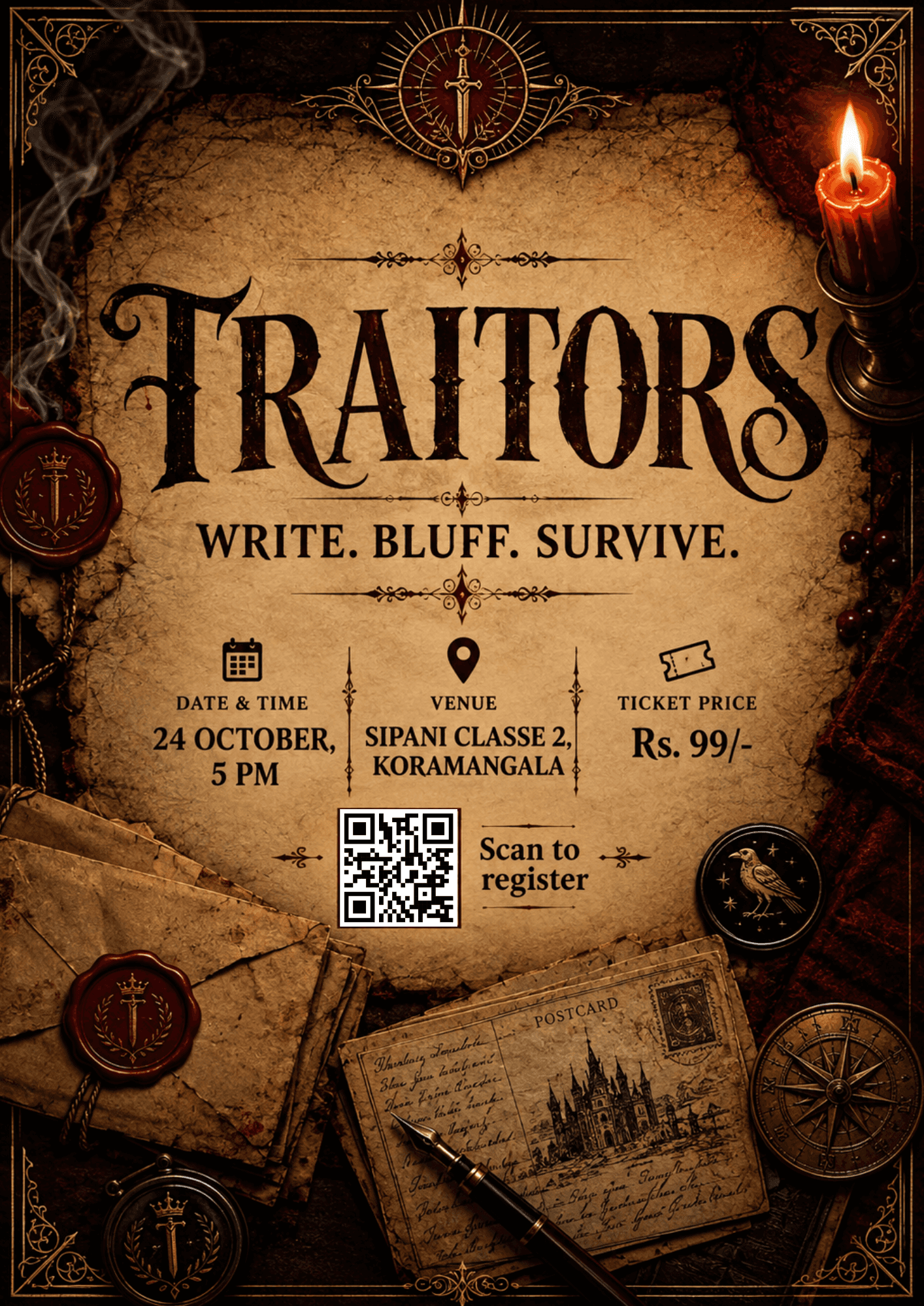 Traitors: Write. Bluff. Survive.
