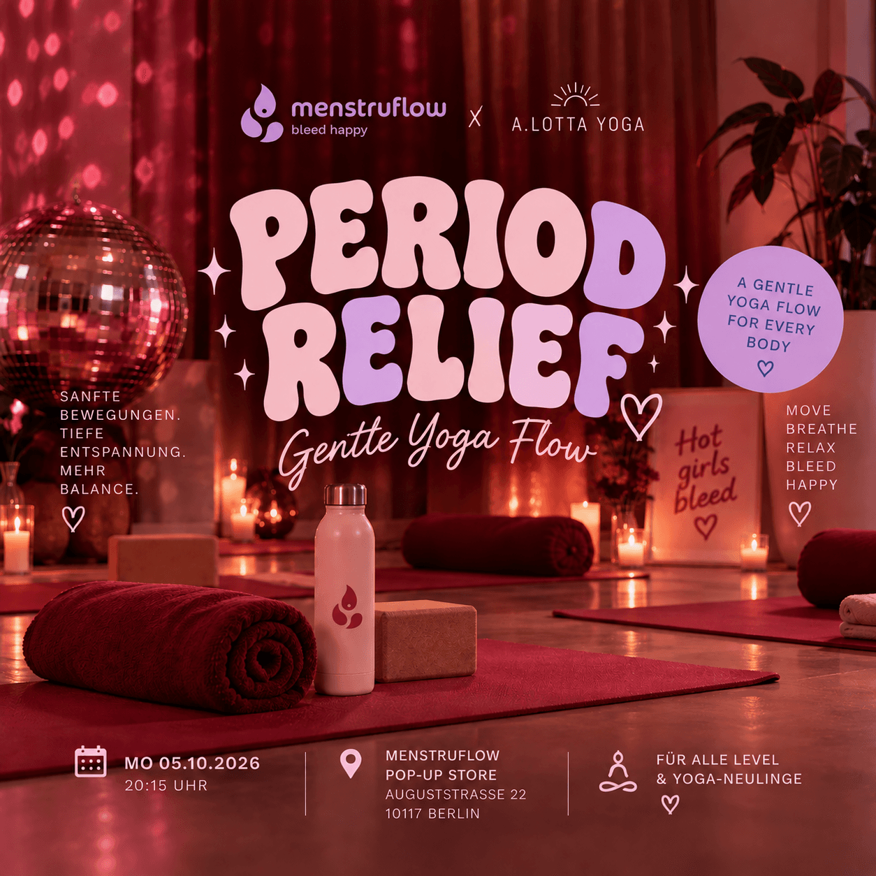 PERIOD RELIEF YOGA mit @a.lottayoga 🩸🧘
