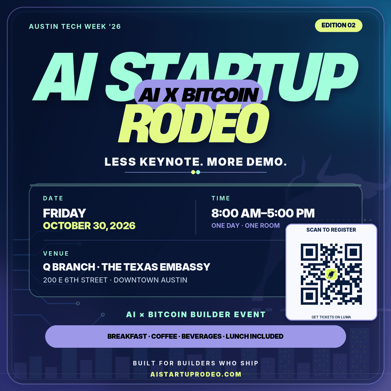 💻 AI Startup Rodeo @ Austin Tech Week '26 October 30th