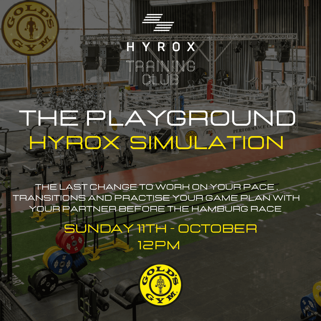 🛝 THE PLAYGROUND x HYROX SIMULATION 🏁@ GOLD’s GYM 🥇