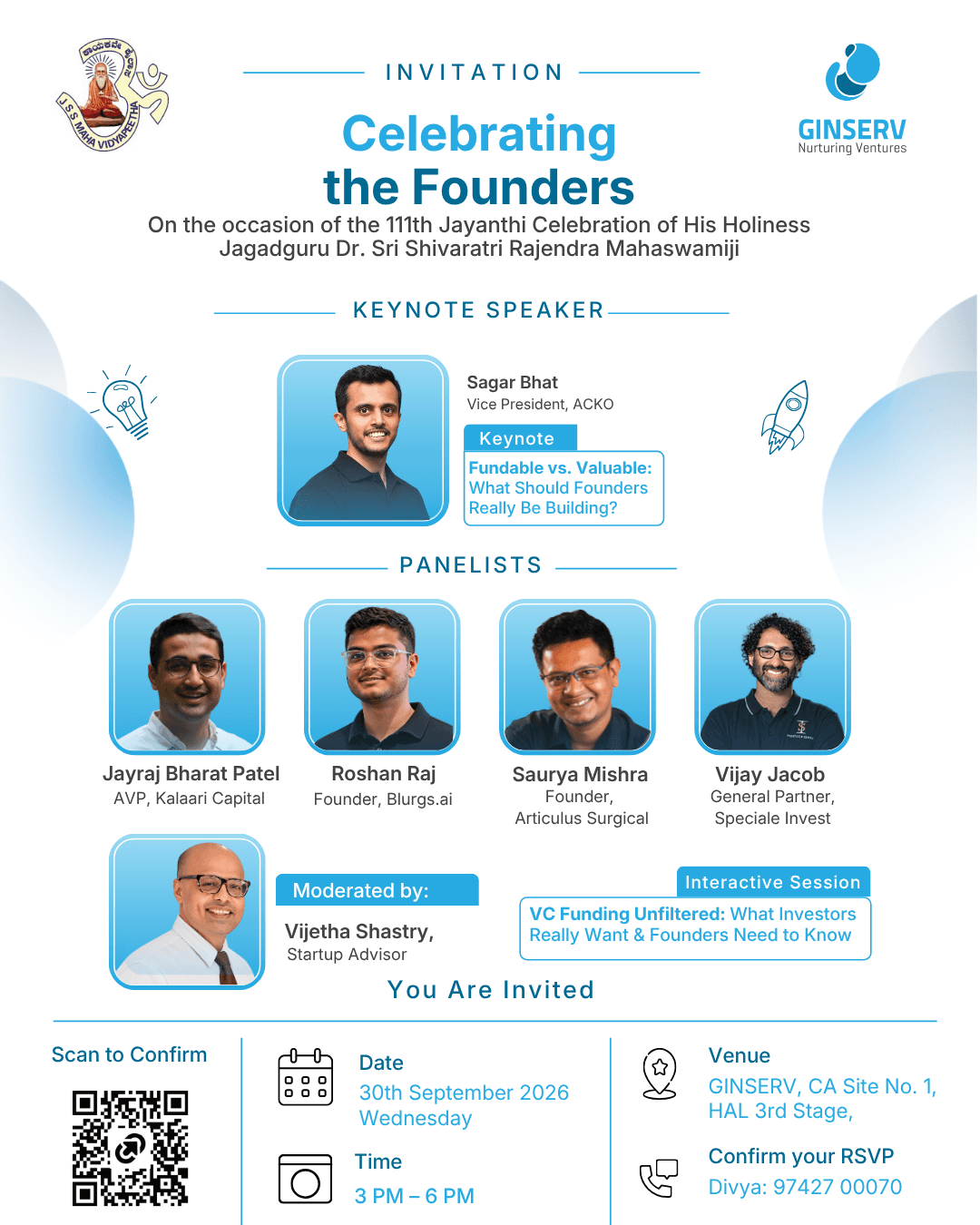 Celebrating the Founders - An Interactive Session & Panel discussion at GINSERV