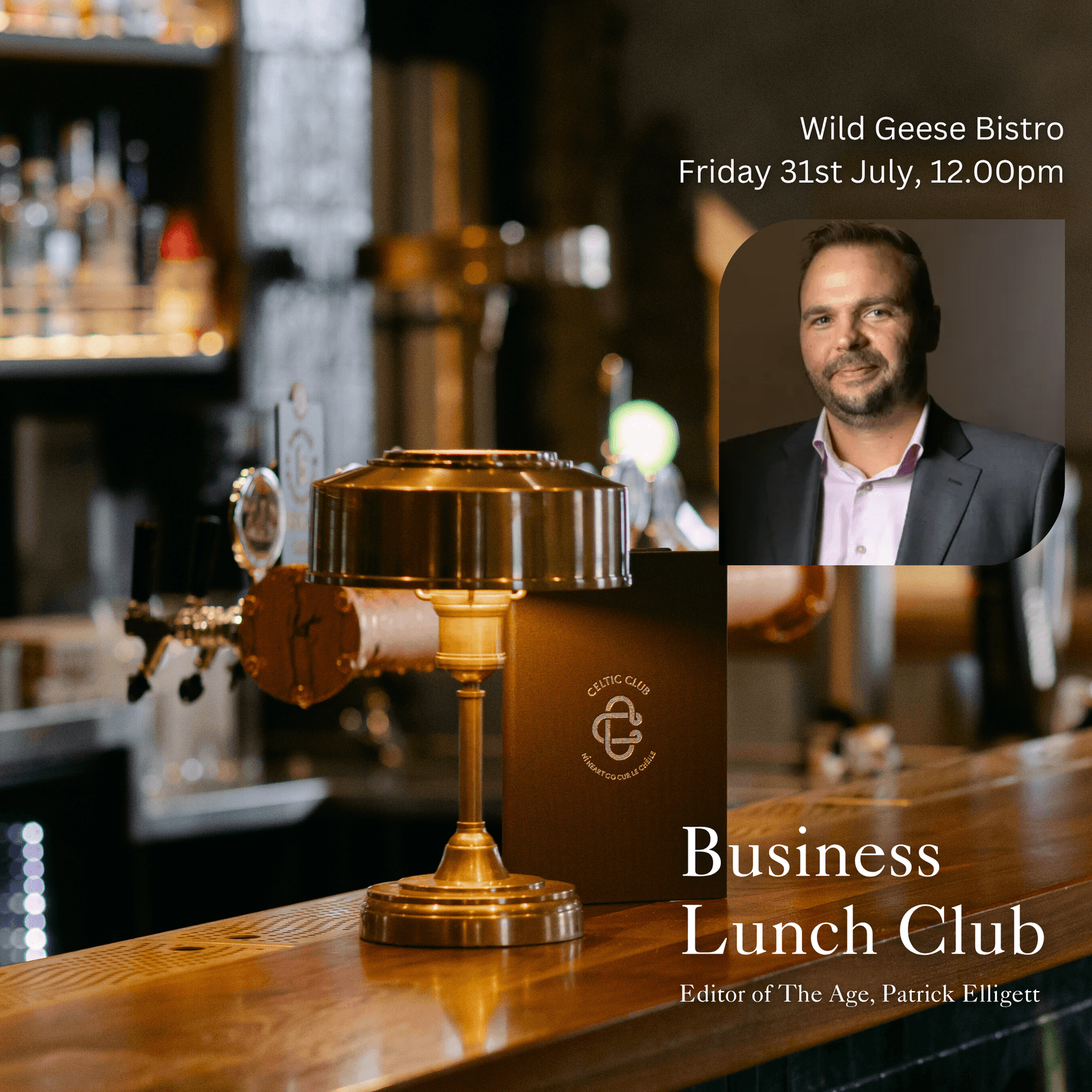Business Lunch Club - Editor of The Age, Patrick Elligett