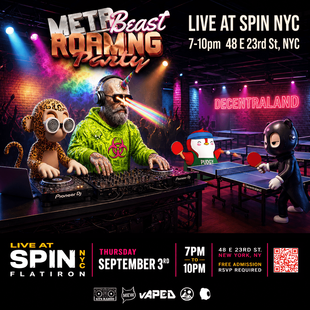 The Meta Beast Roaming Party Live From NYC Decentraland Community Meet up