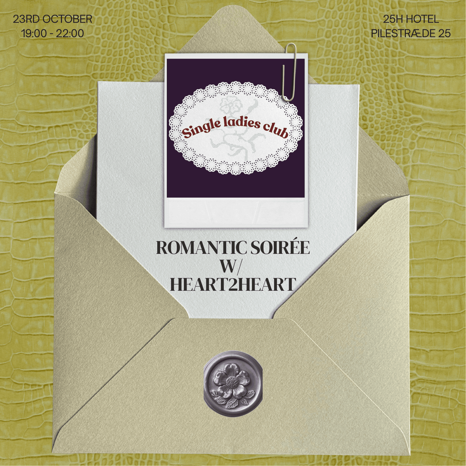 Romantic soirée w/ wine