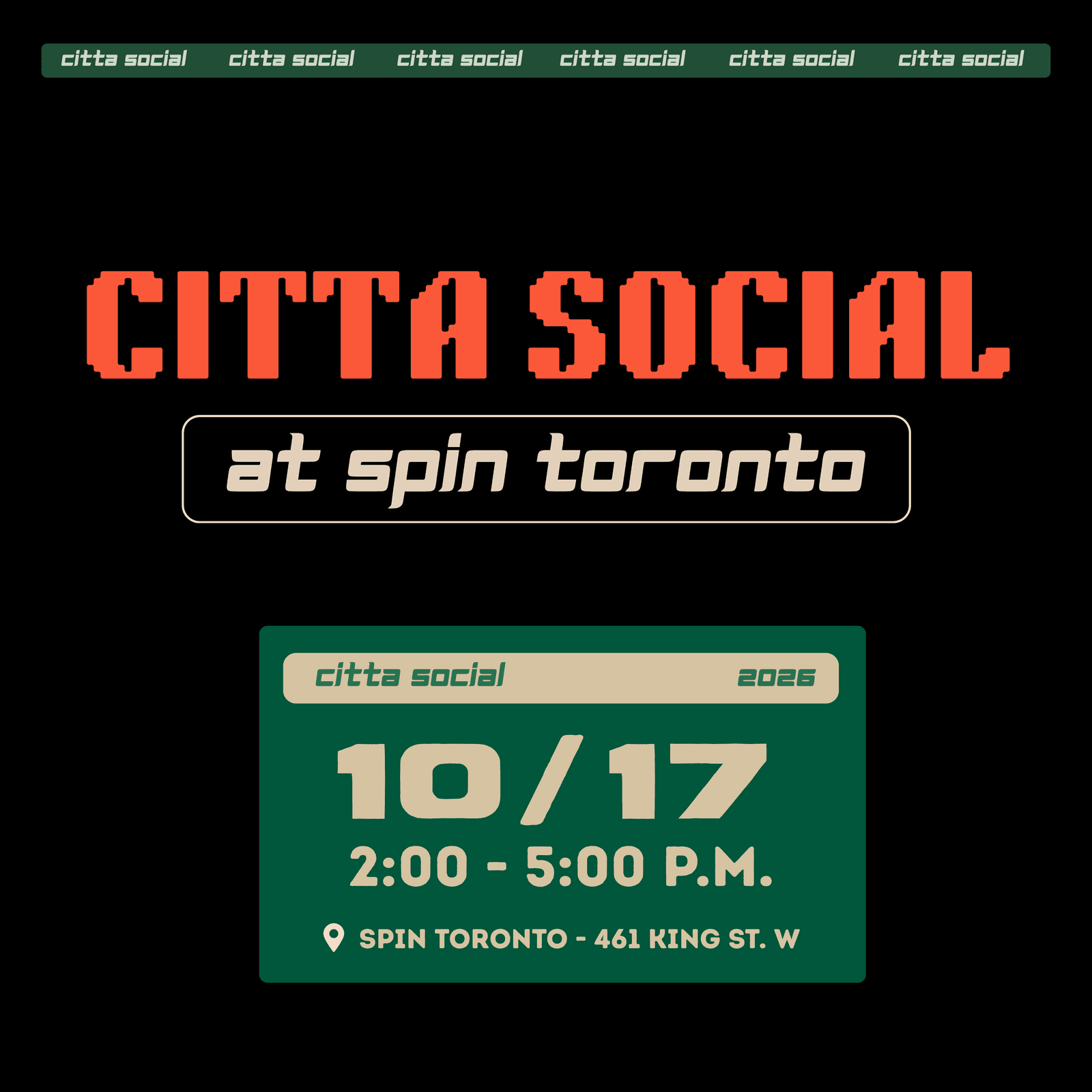 CITTA Social at Spin