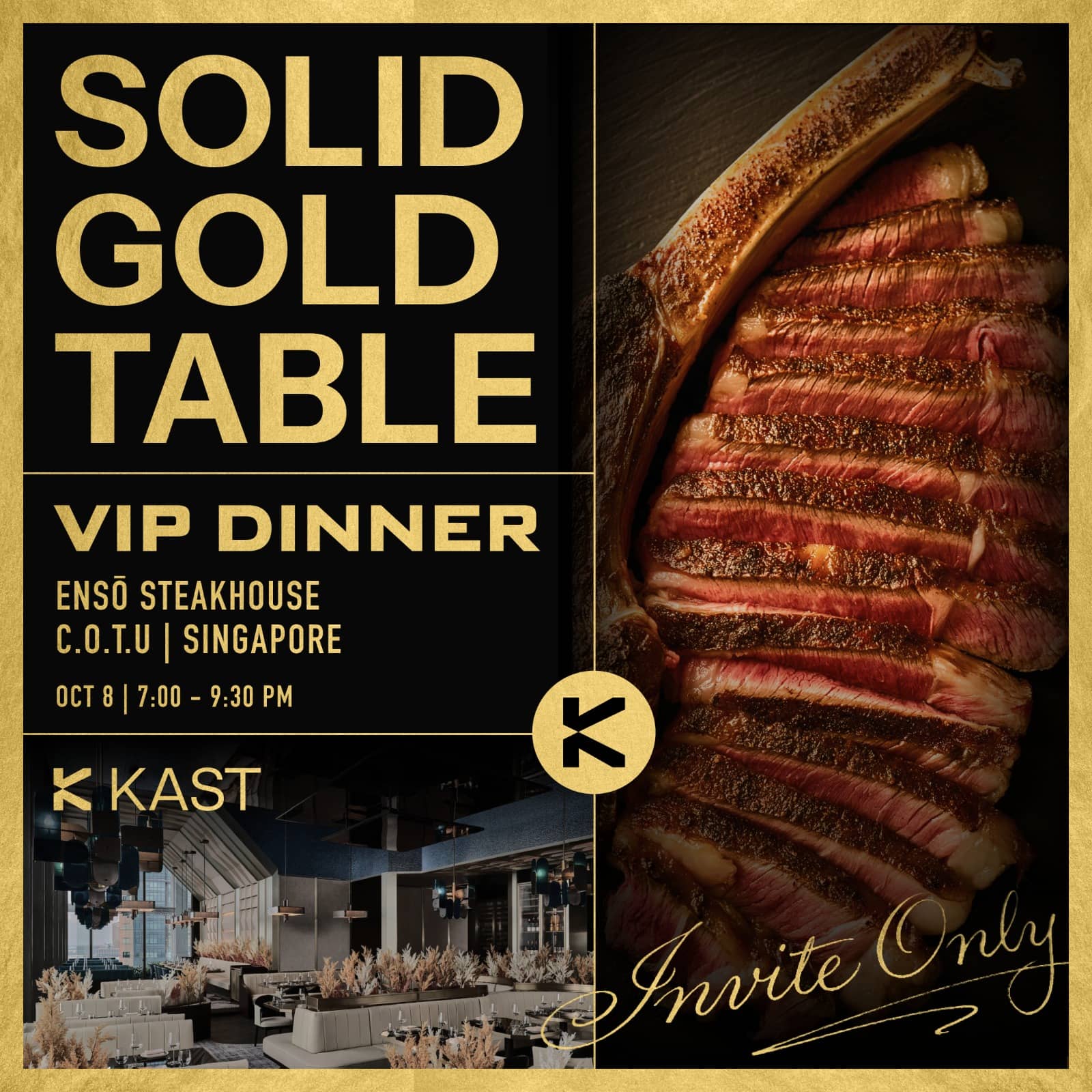 KAST Solid Gold Table
