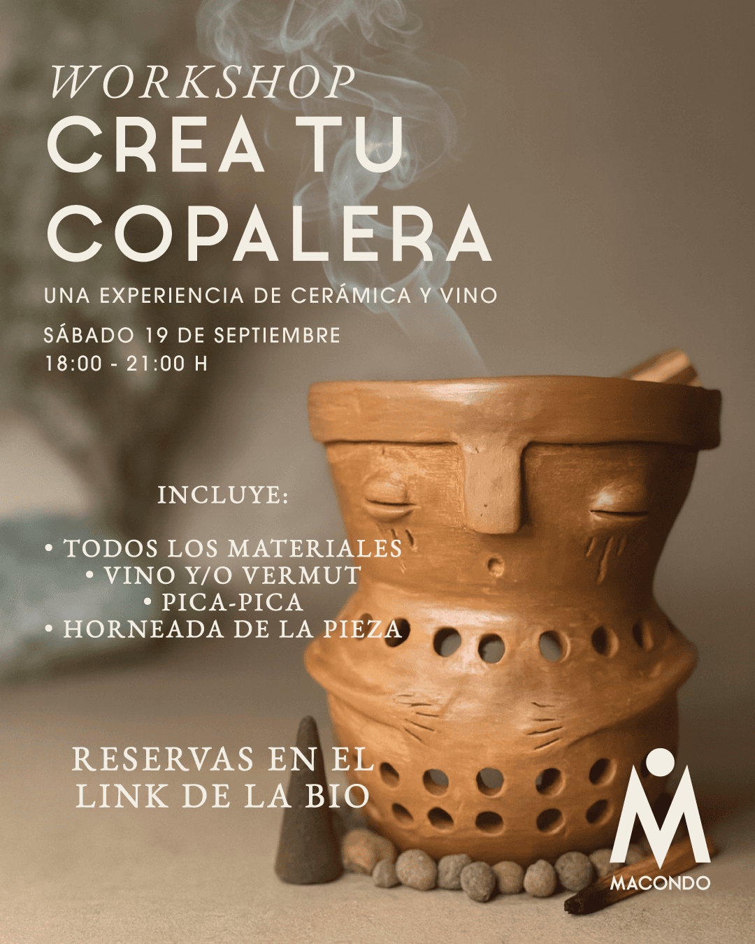 Experiencia de Cerámica & Vino | Copalera Ritual