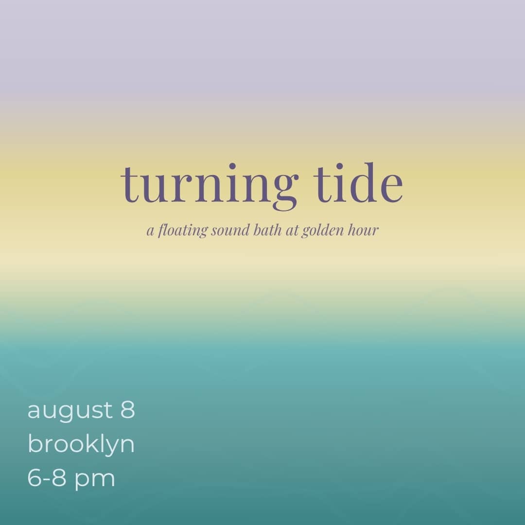 turning tide // a floating sound bath at golden hour