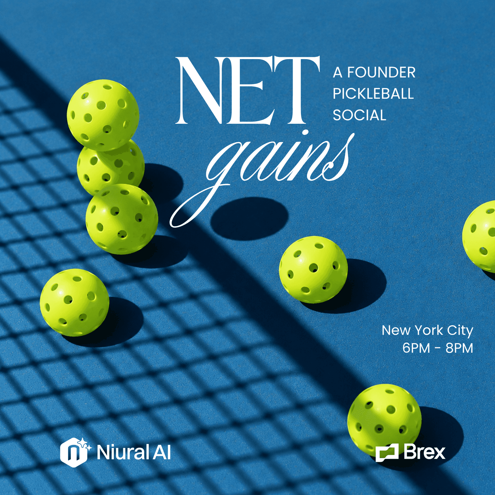 Net Gains: A Founder Pickleball Social