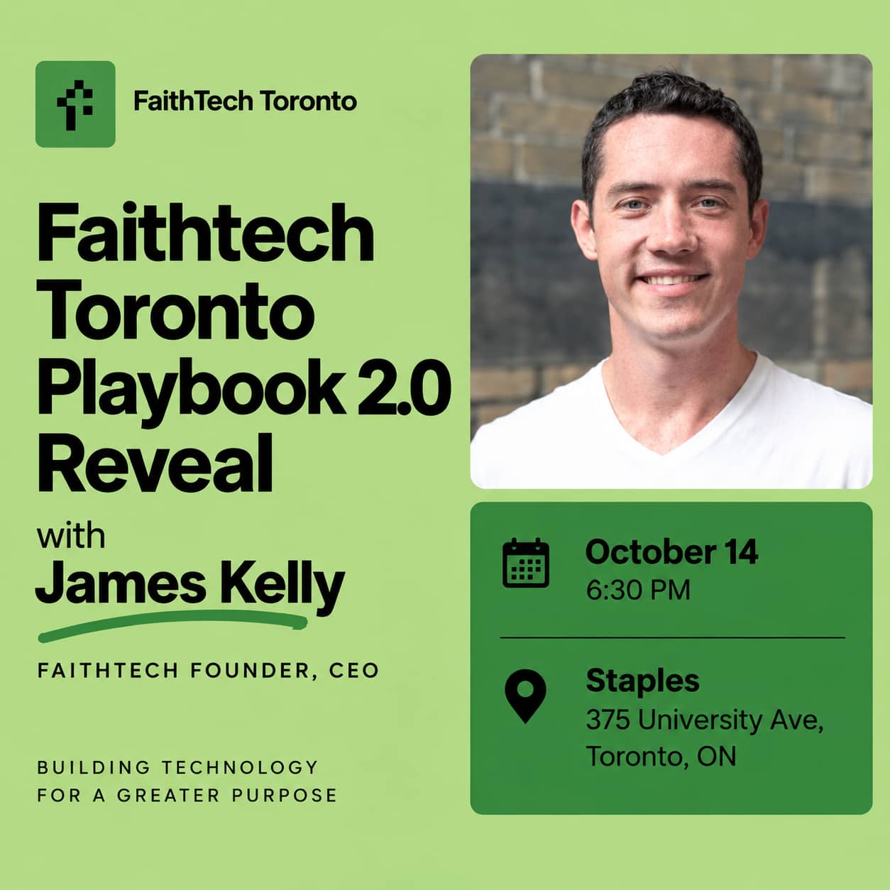 FaithTech Toronto Playbook 2.0 Reveal With James Kelly