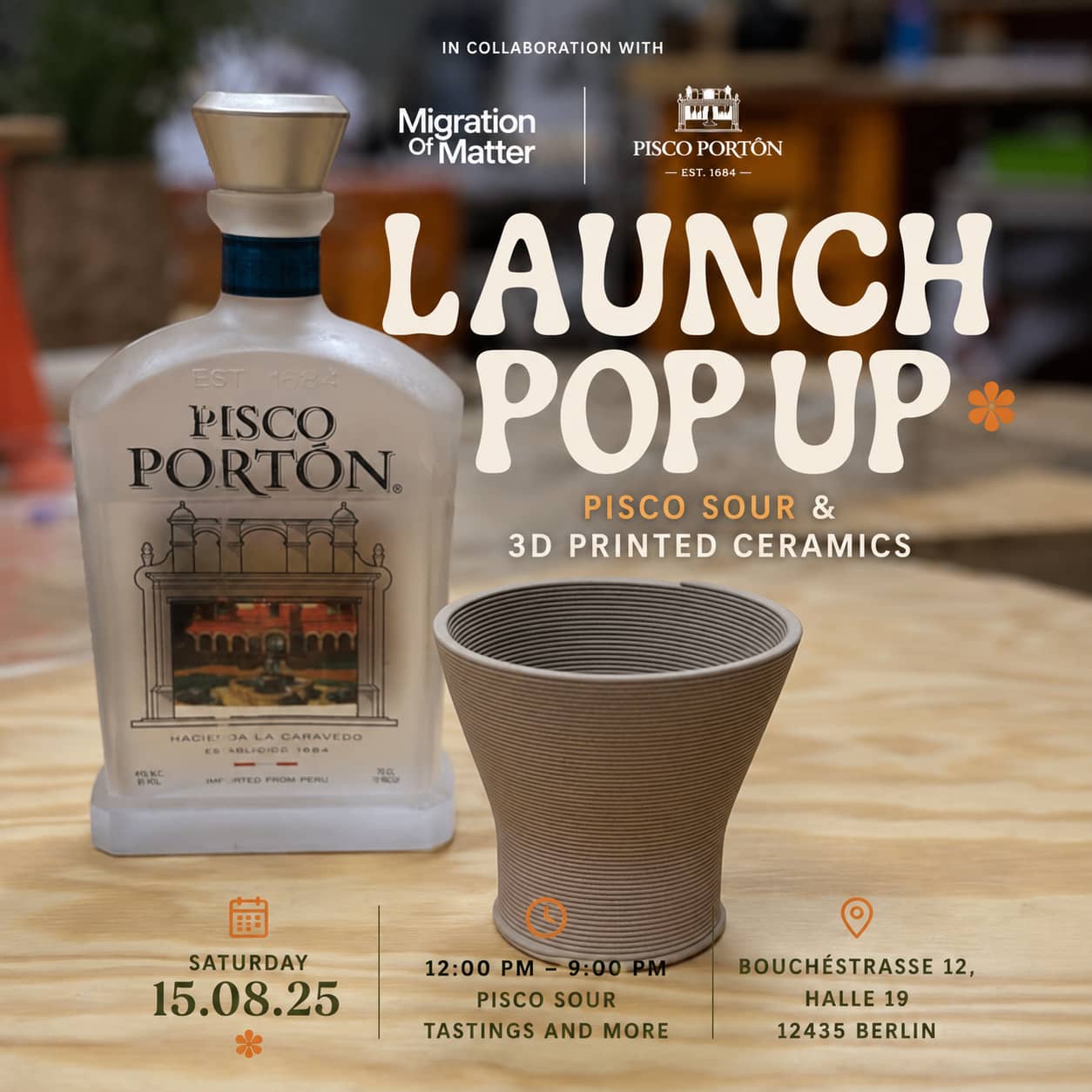 Pisco Sour x Ceramics Launch Pop Up I by Migration of Matter & Pisco Porton