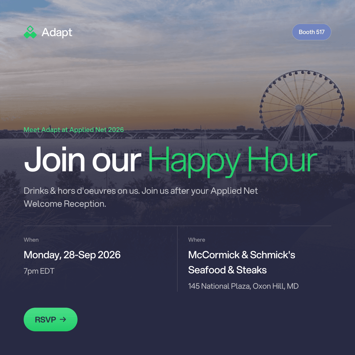 Happy Hour with Adapt @AppliedNet 2026