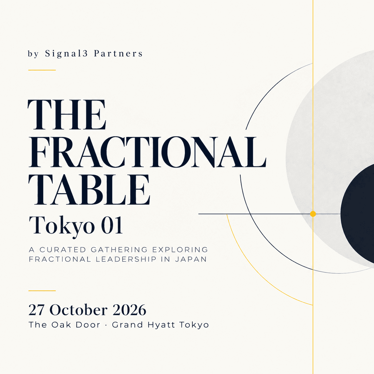 The Fractional Table・Tokyo 01