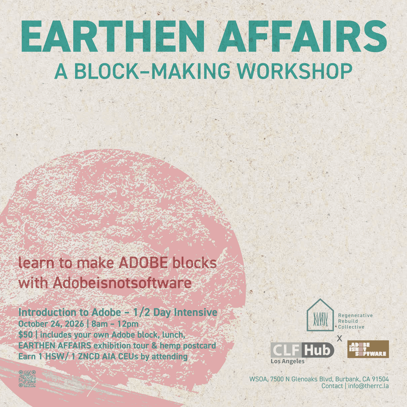 EARTHEN AFFAIRS: A BLOCK-MAKING WORKSHOP | Introduction to Adobe – 1/2-Day Intensive