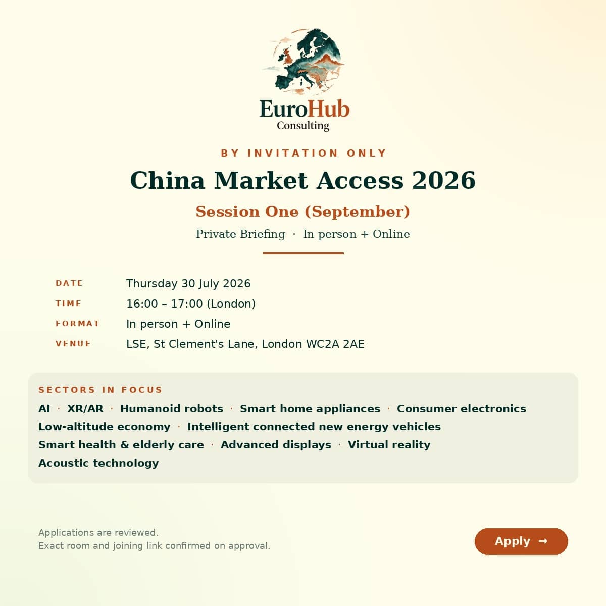 Test the China market this September — Briefing Registration