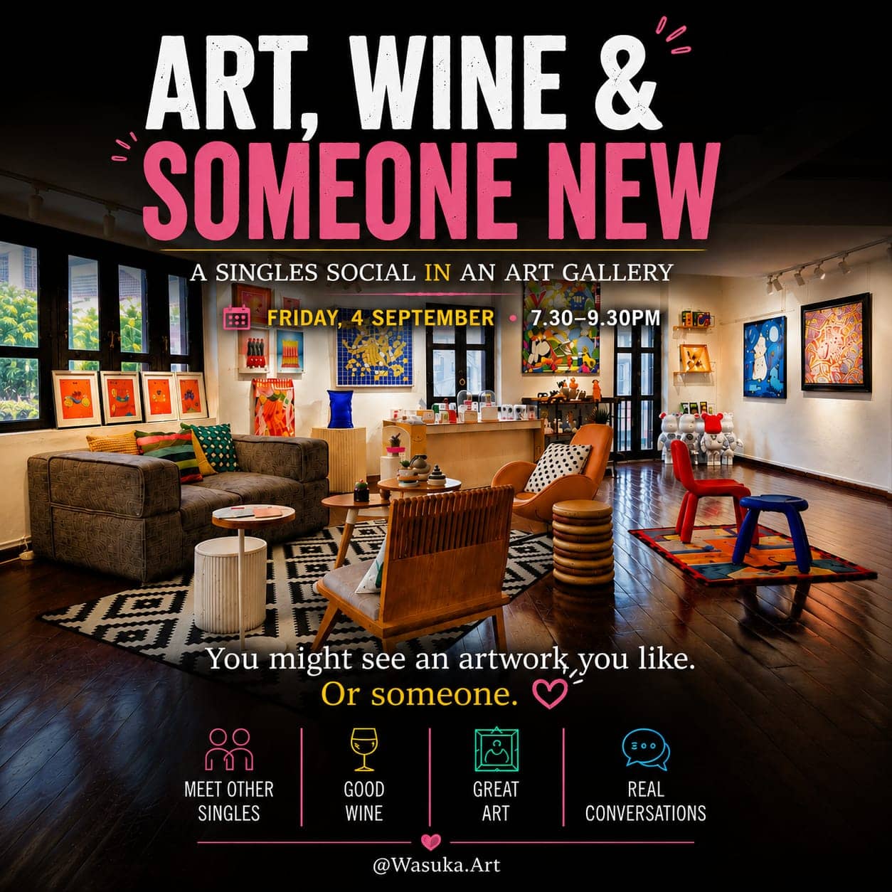 Art, Wine & Someone New