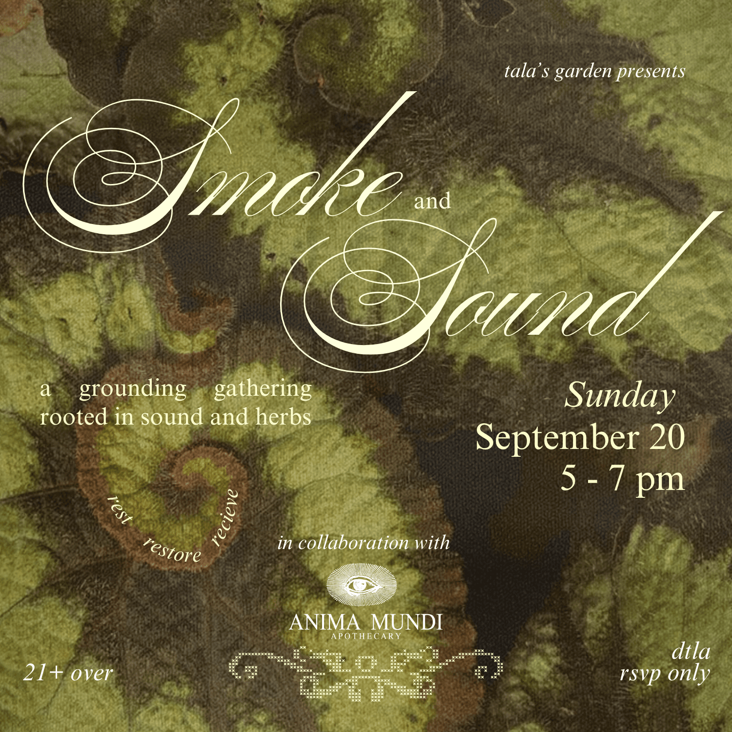 Herbal Smoke and Sound Bath