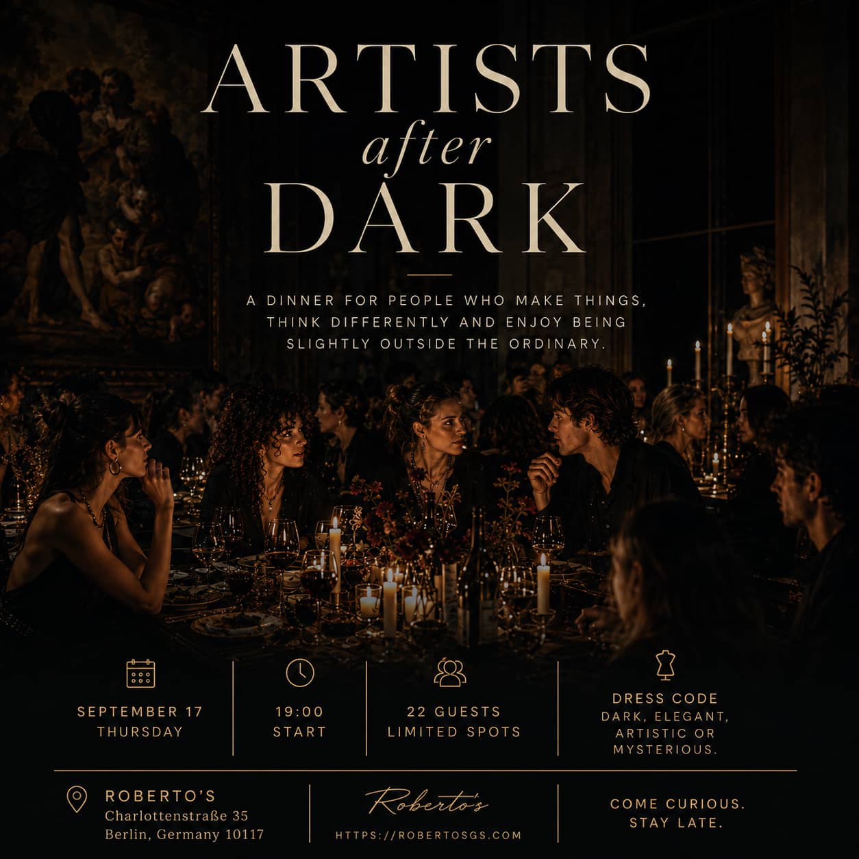 Allans Art Dinner „Artists After Dark“ 🖤