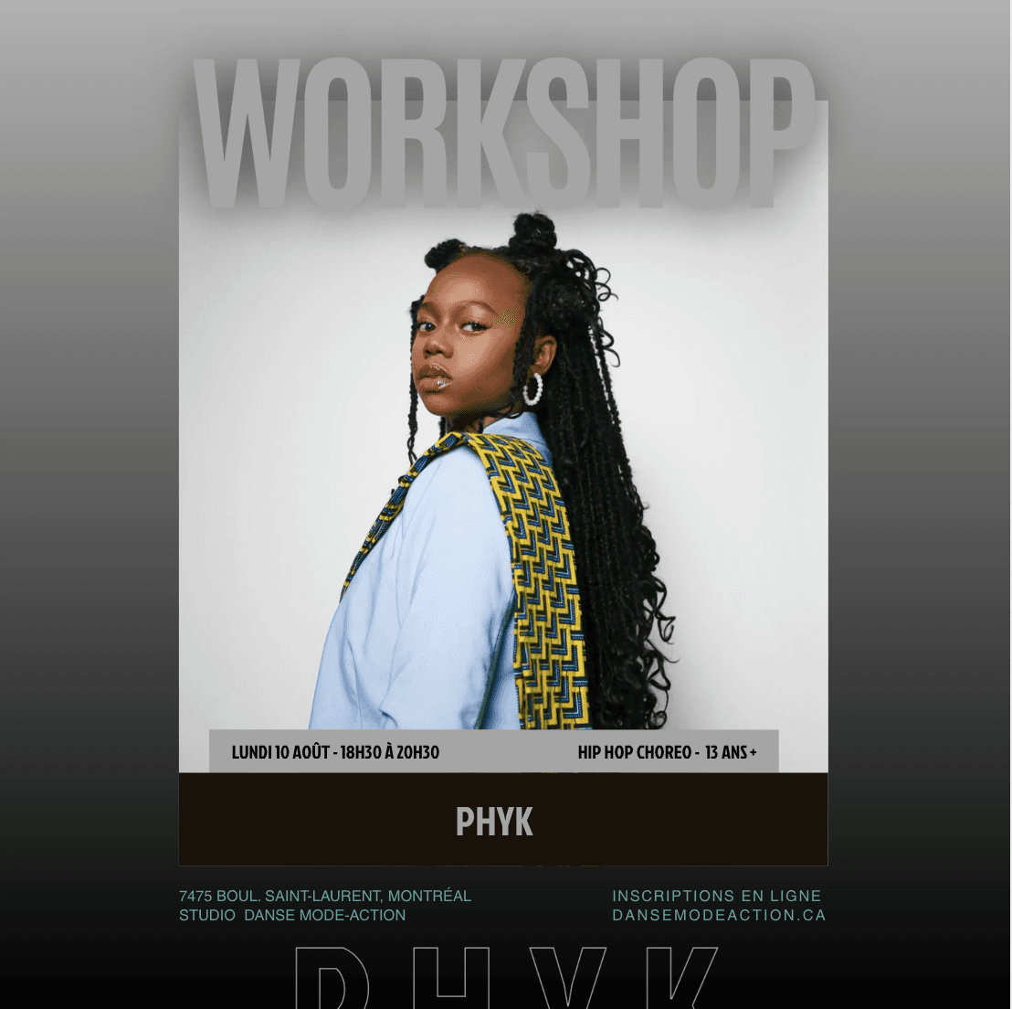 Phyk - Workshop Hip Hop Choreo - 13 ans +