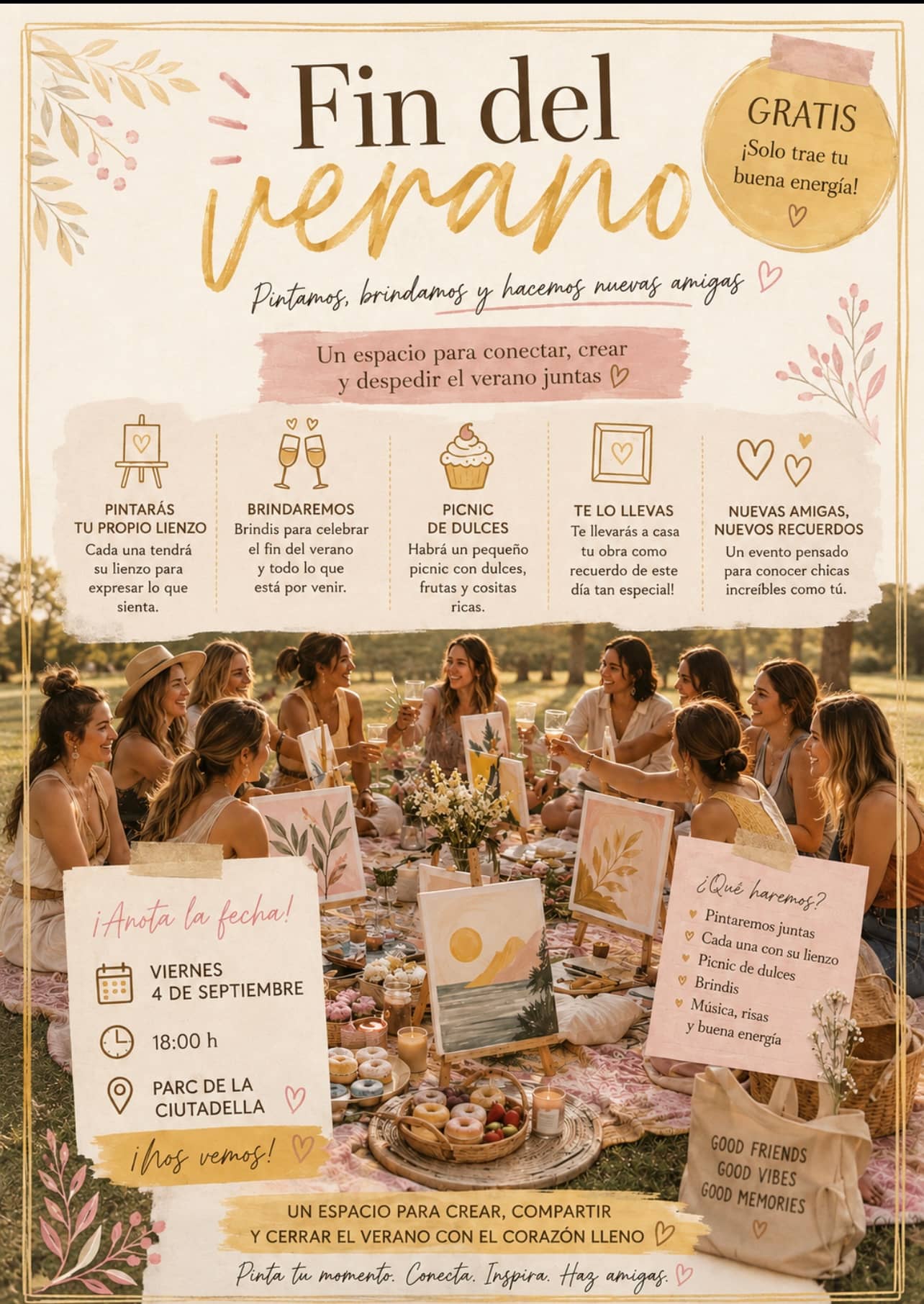 September with New Friends 🎨 Picnic + Painting + Toast 🤍