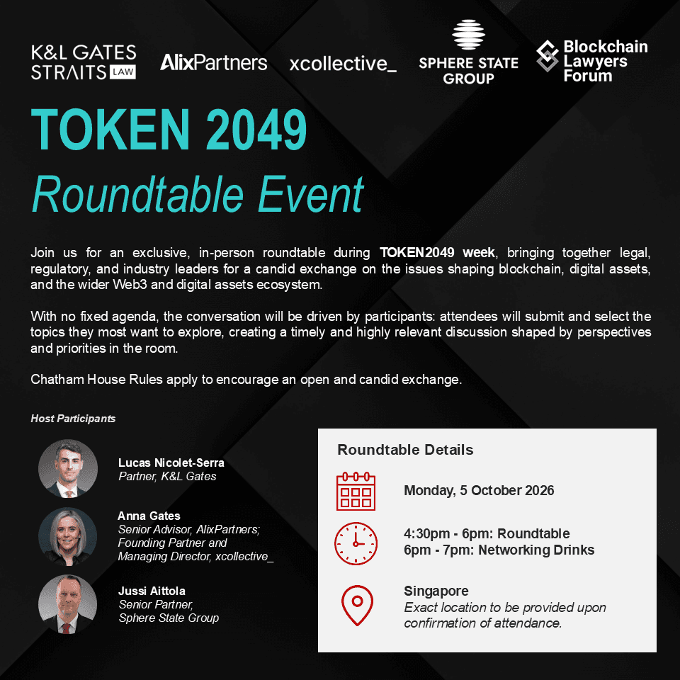 Roundtable during TOKEN2049 week in Singapore