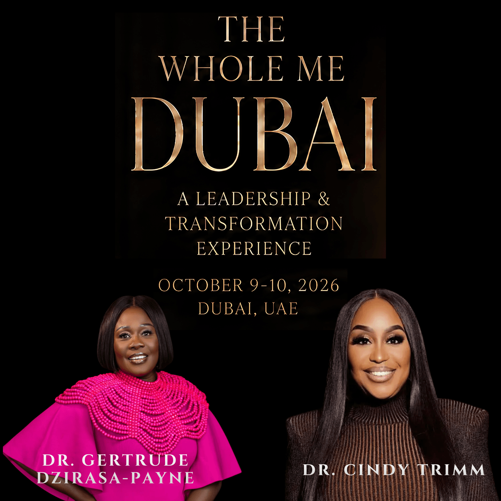 The Whole Me Dubai Conference 2026 Featuring Dr. Cindy Trimm