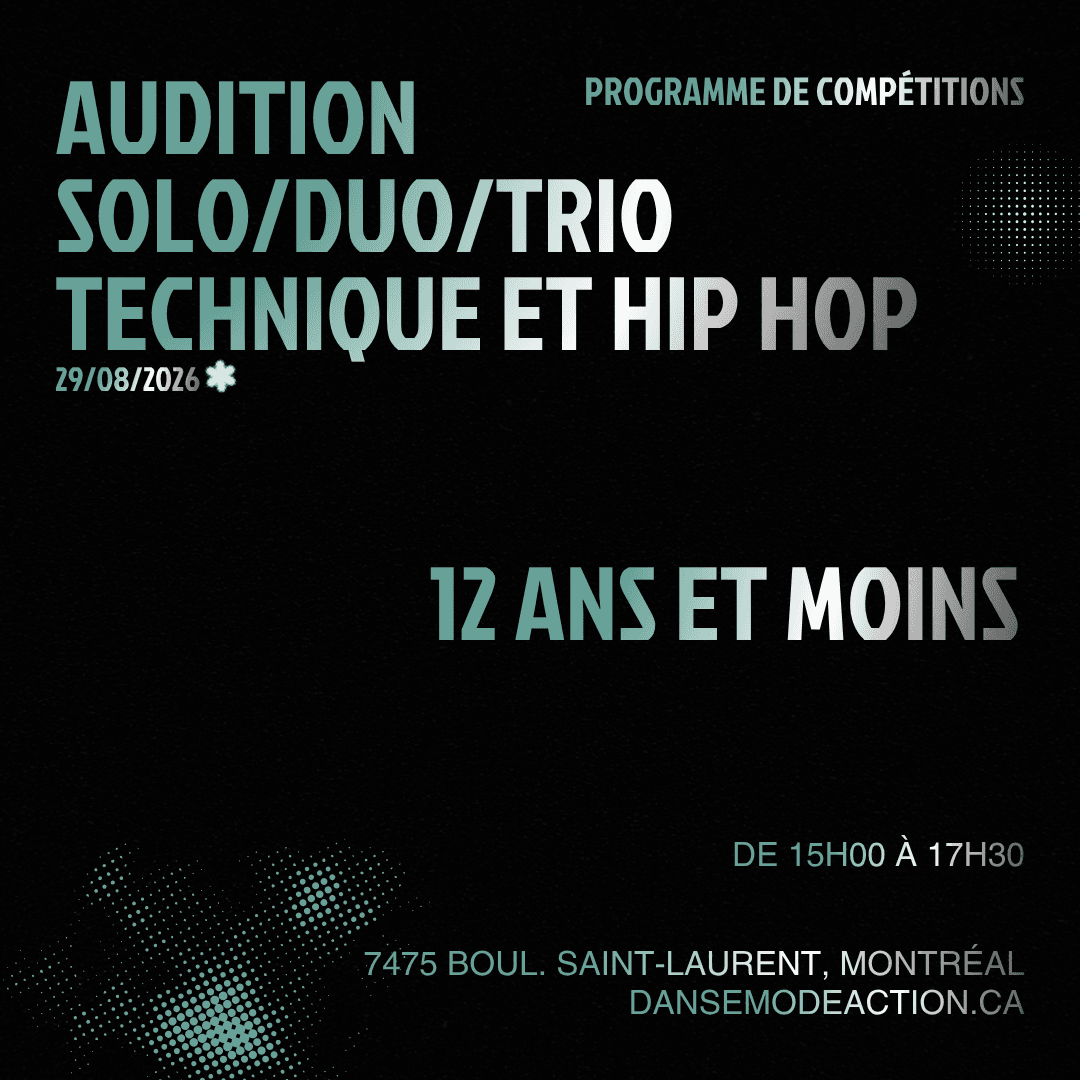 Audition Solo/Duo/Trio 12 ans et moins