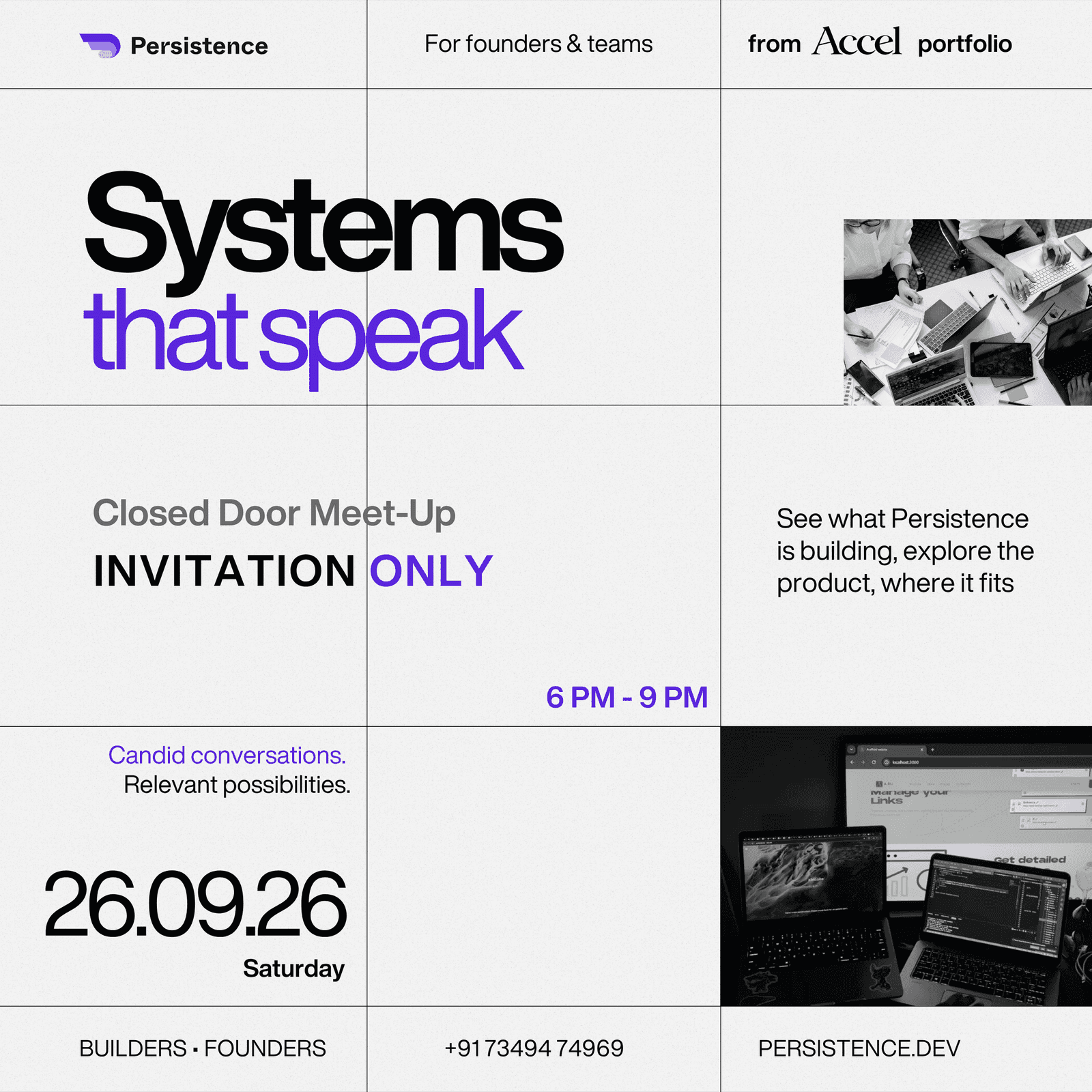 Systems that Speak: Closed Door Accel Portfolio Meet-up