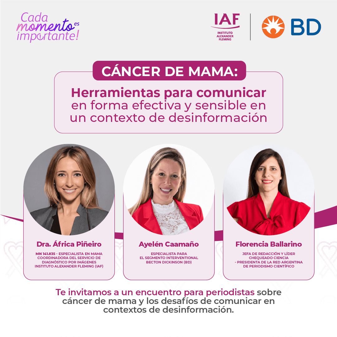 Desayuno | Cáncer de Mama: herramientas para comunicar en forma efectiva y sensible en un contexto de desinformación
