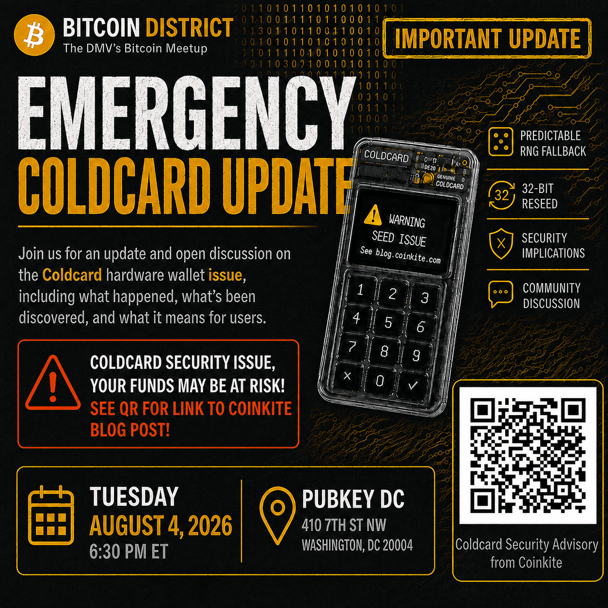 Emergency Coldcard Update