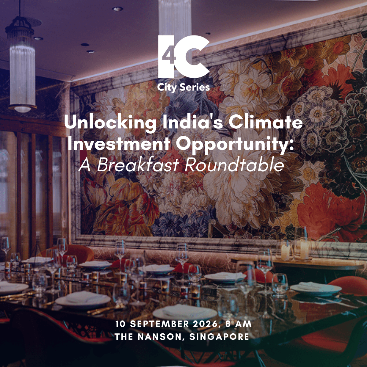 Unlocking India's Climate Investment Opportunity: A Breakfast Roundtable