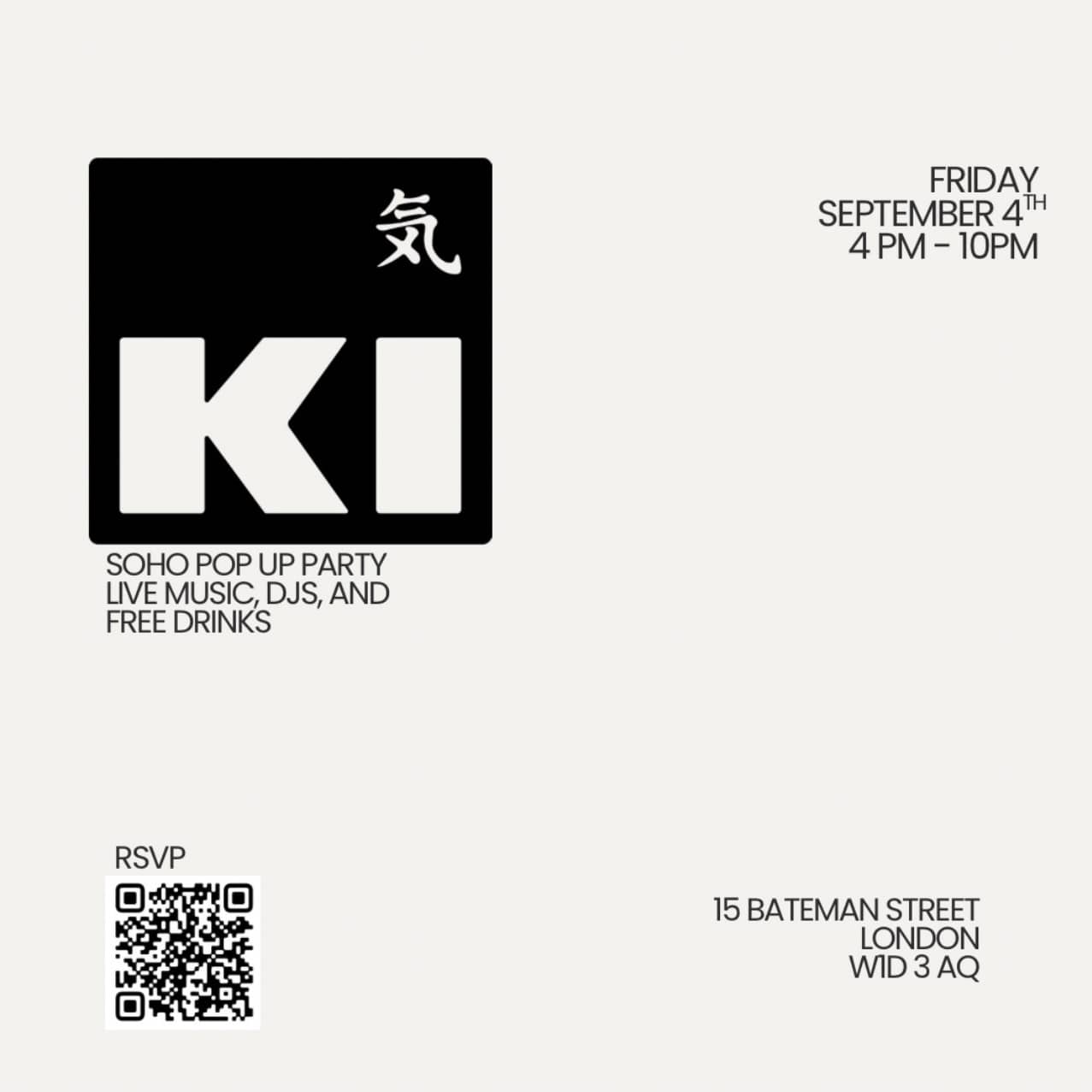 Ki: Soho Pop Up Party