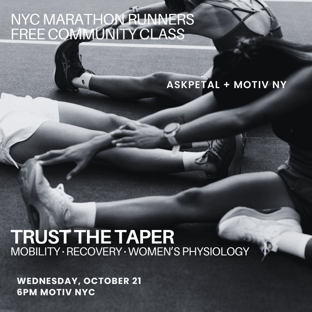 NYC Marathon Taper: Women’s Mobility + Recovery Community Class | AskPetal x MOTIV NY