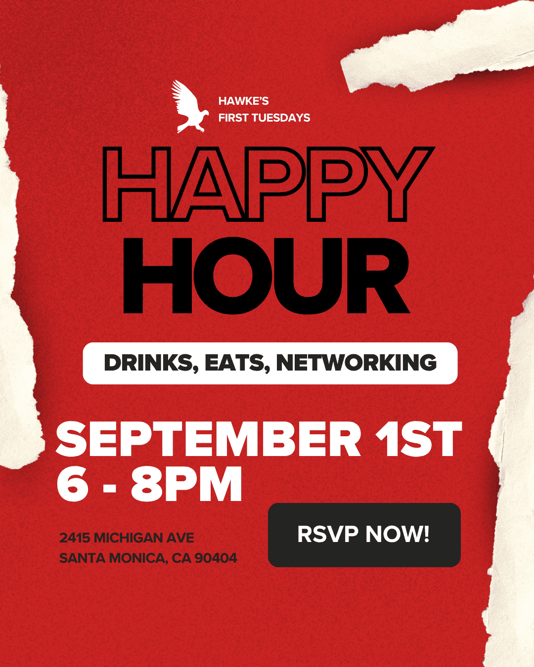 Hawke's First Tuesdays Happy Hour