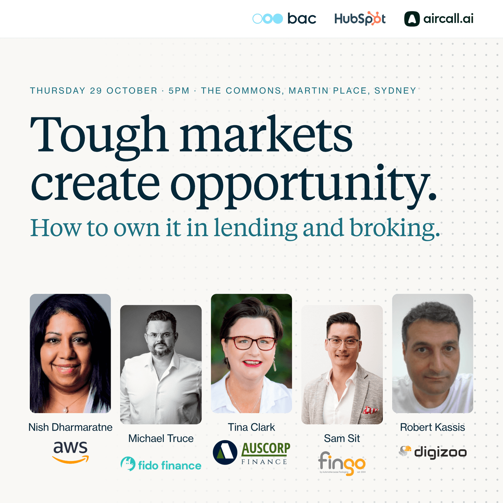 Tough markets create opportunity. Own it in lending and broking.