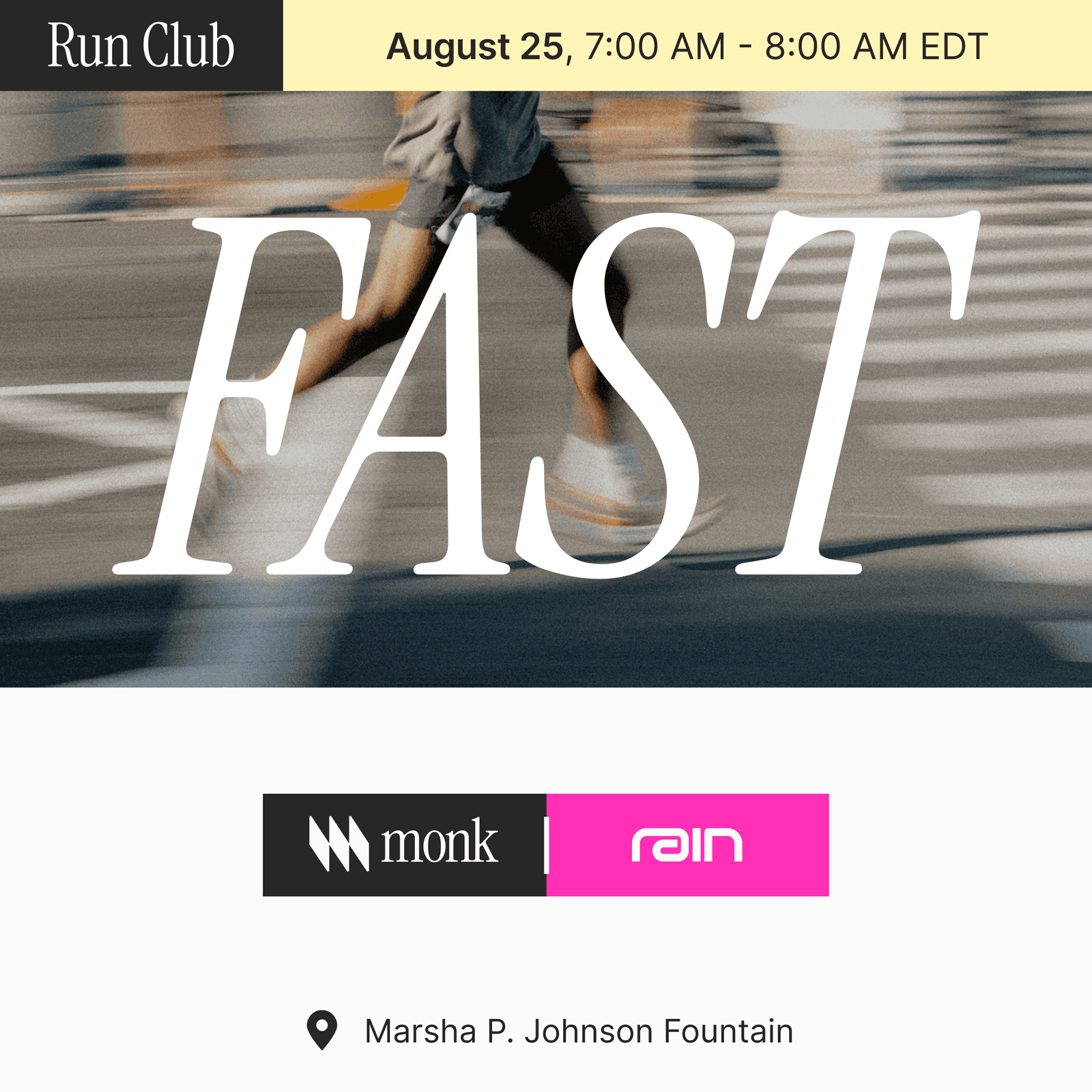 Fintech Run Club ft. Rain + Monk + JP Morgan