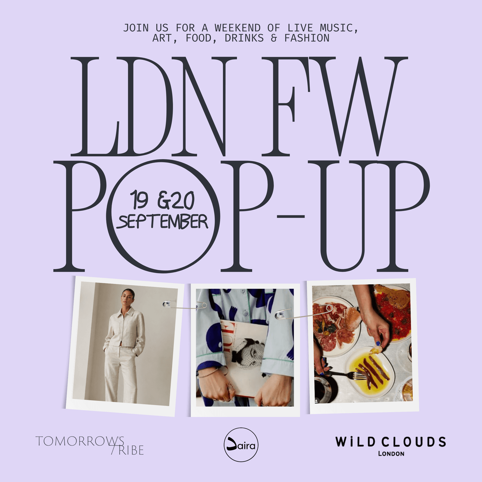 London Fashion Week pop-up, by Wild Clouds & Tomorrow's Tribe