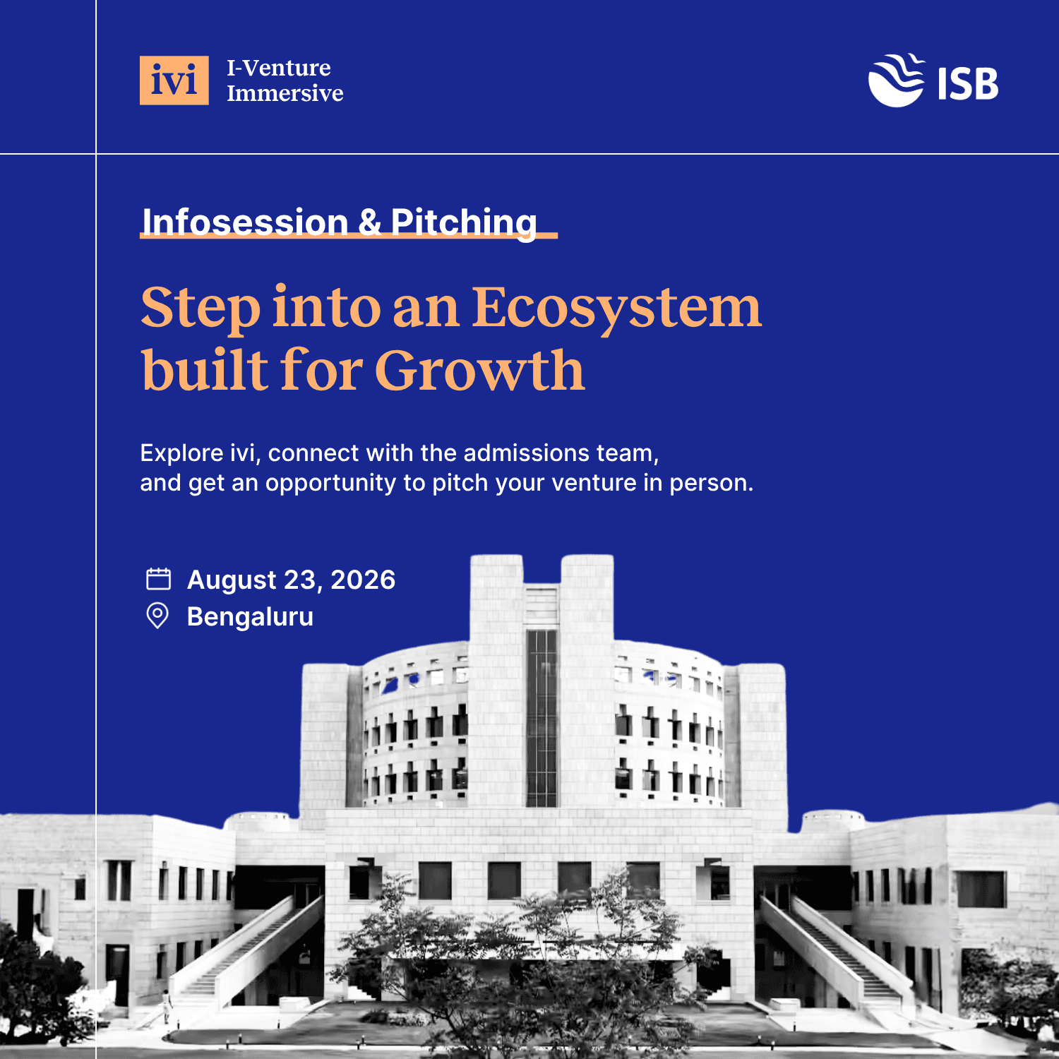 ivi Infosession & Pitching | Bengaluru | August 23, 2026