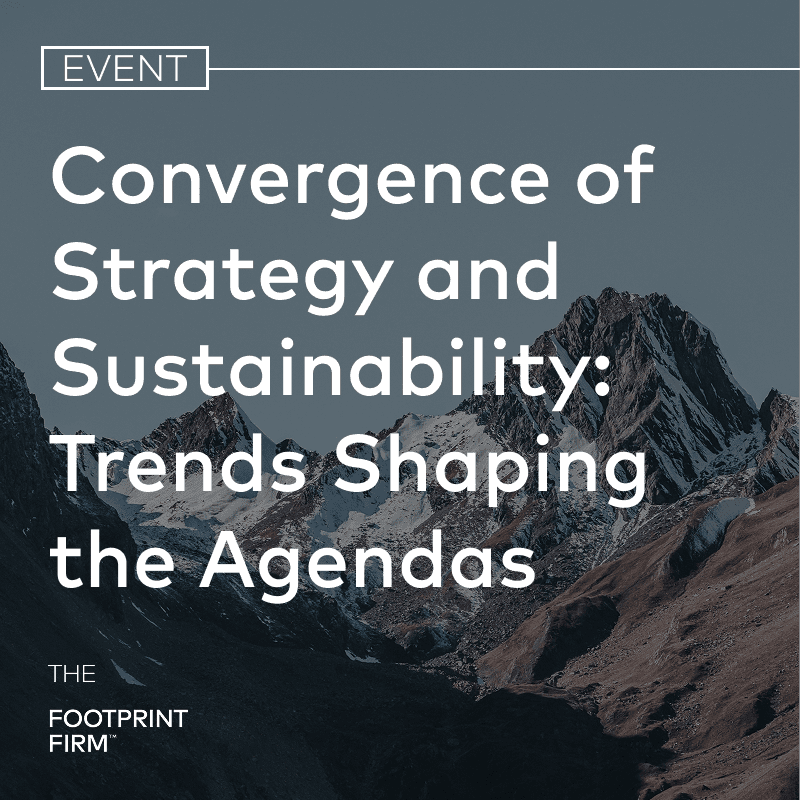 Convergence of Strategy and Sustainability: Trends Shaping the Agendas