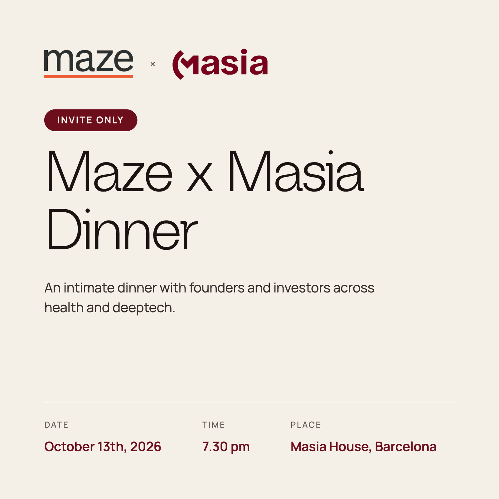 Dinner with Maze & Masia
