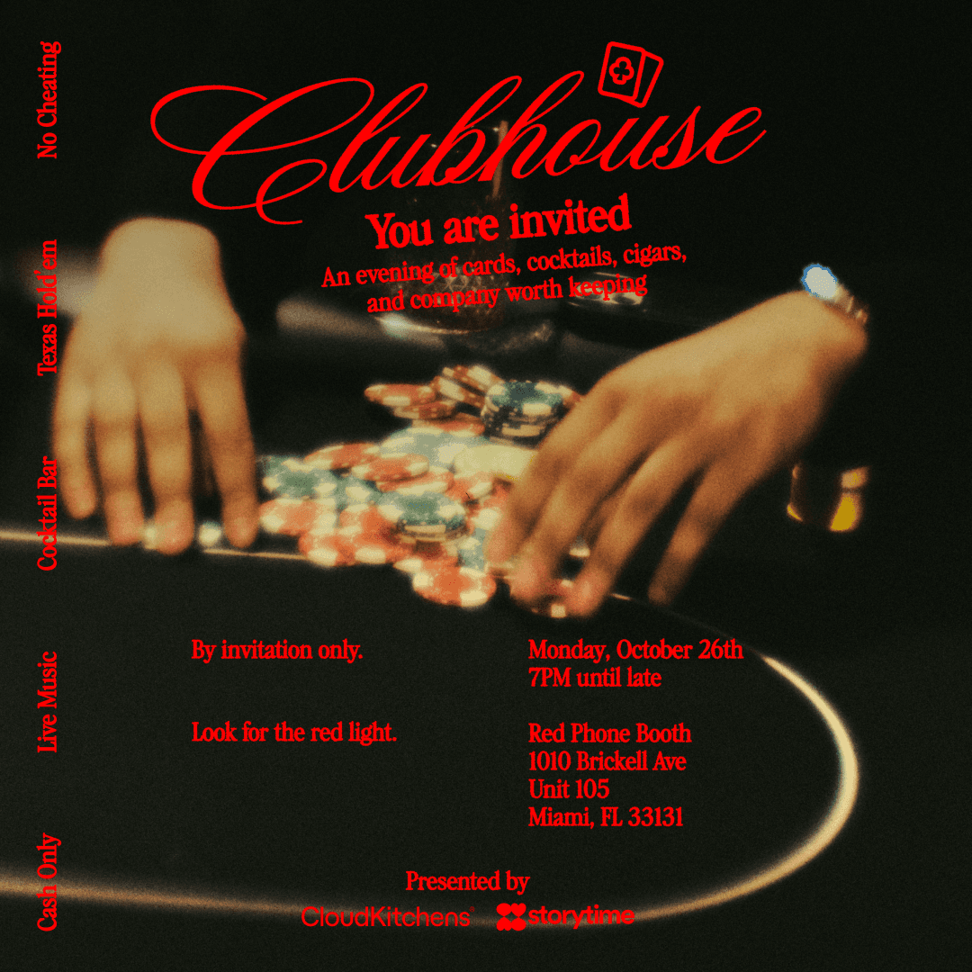 Miami Poker Night: CloudKitchens x Storytime