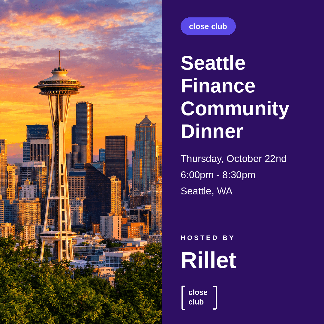 Seattle Finance Community Dinner w/ Rillet