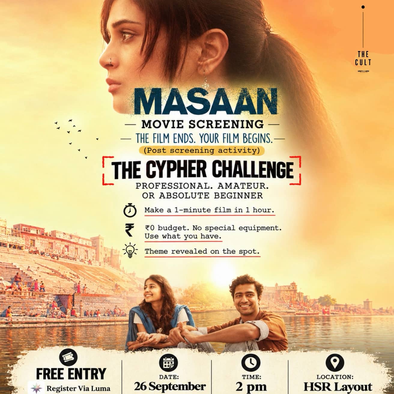 Masaan: Movie Screening × The Cypher Challenge | The Cult by Unchained