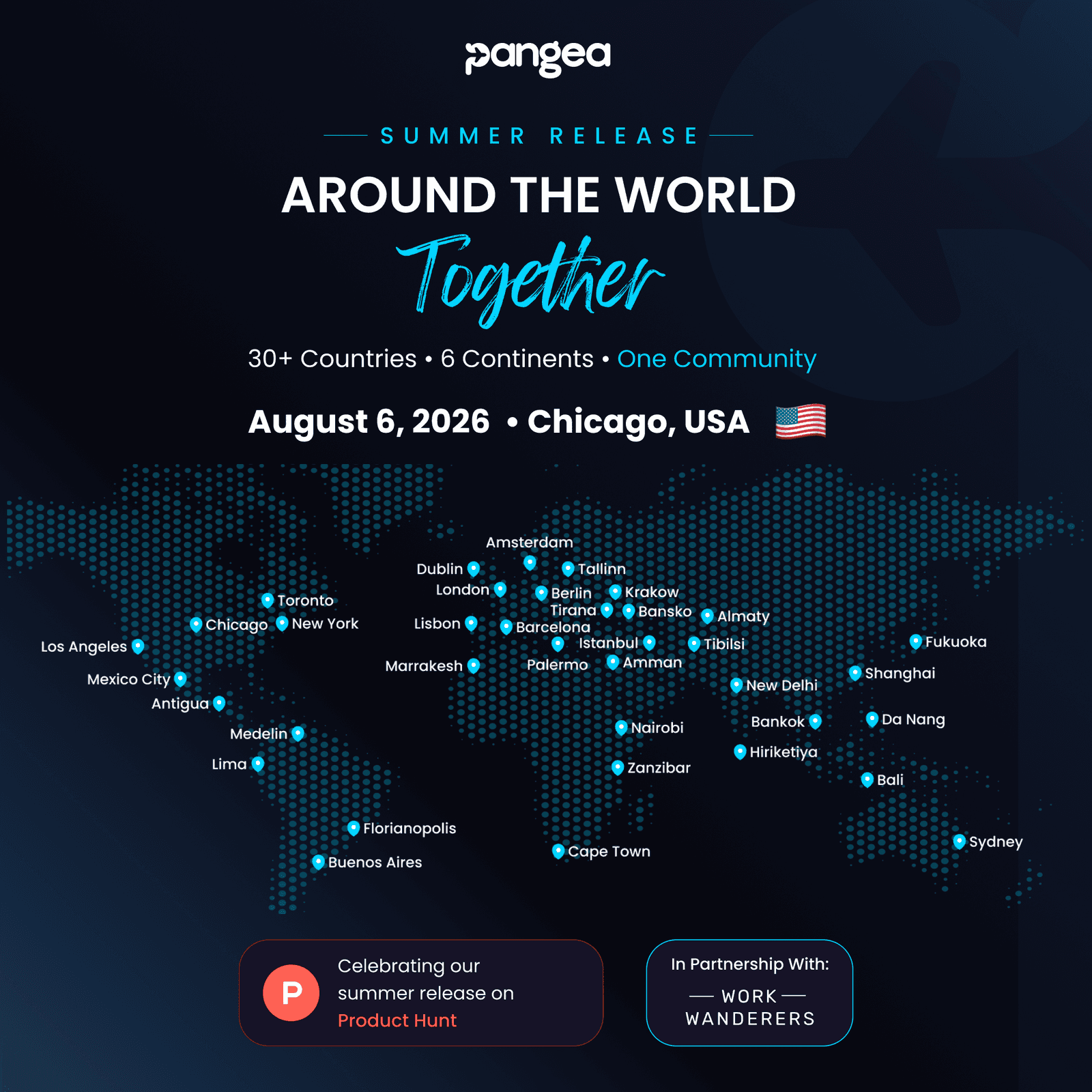 🇺🇸 Chicago (USA) - Pangea Product Hunt Launch