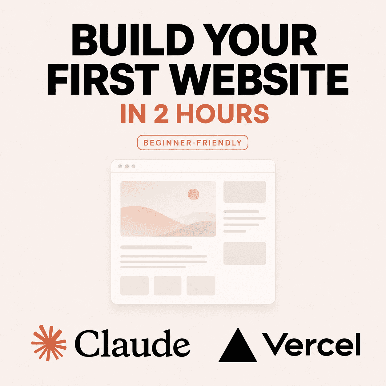 Build your first website in 2 Hours with Claude & Vercel (Beginner friendly)