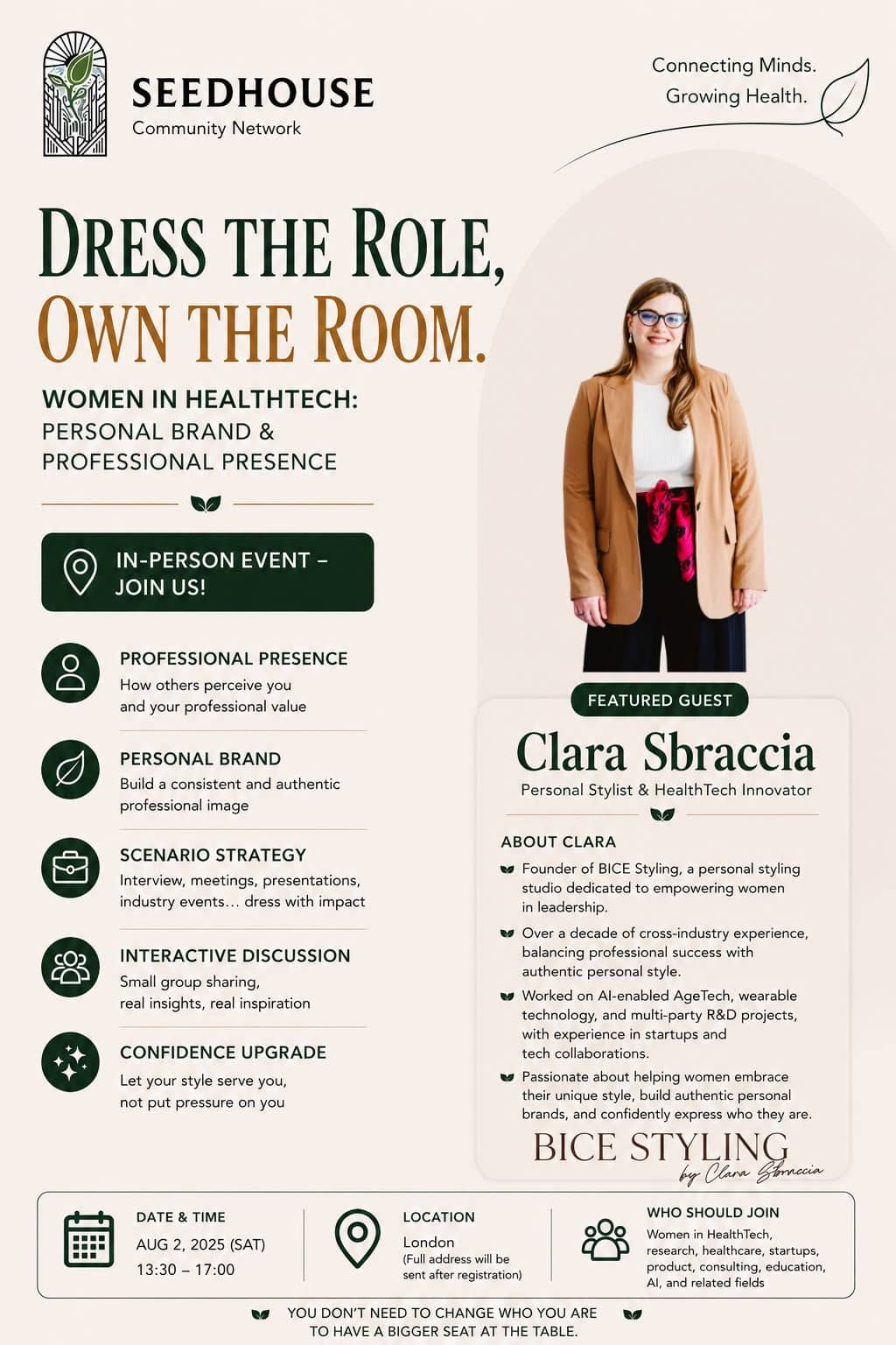 Dress the role, own the room for Health innovators