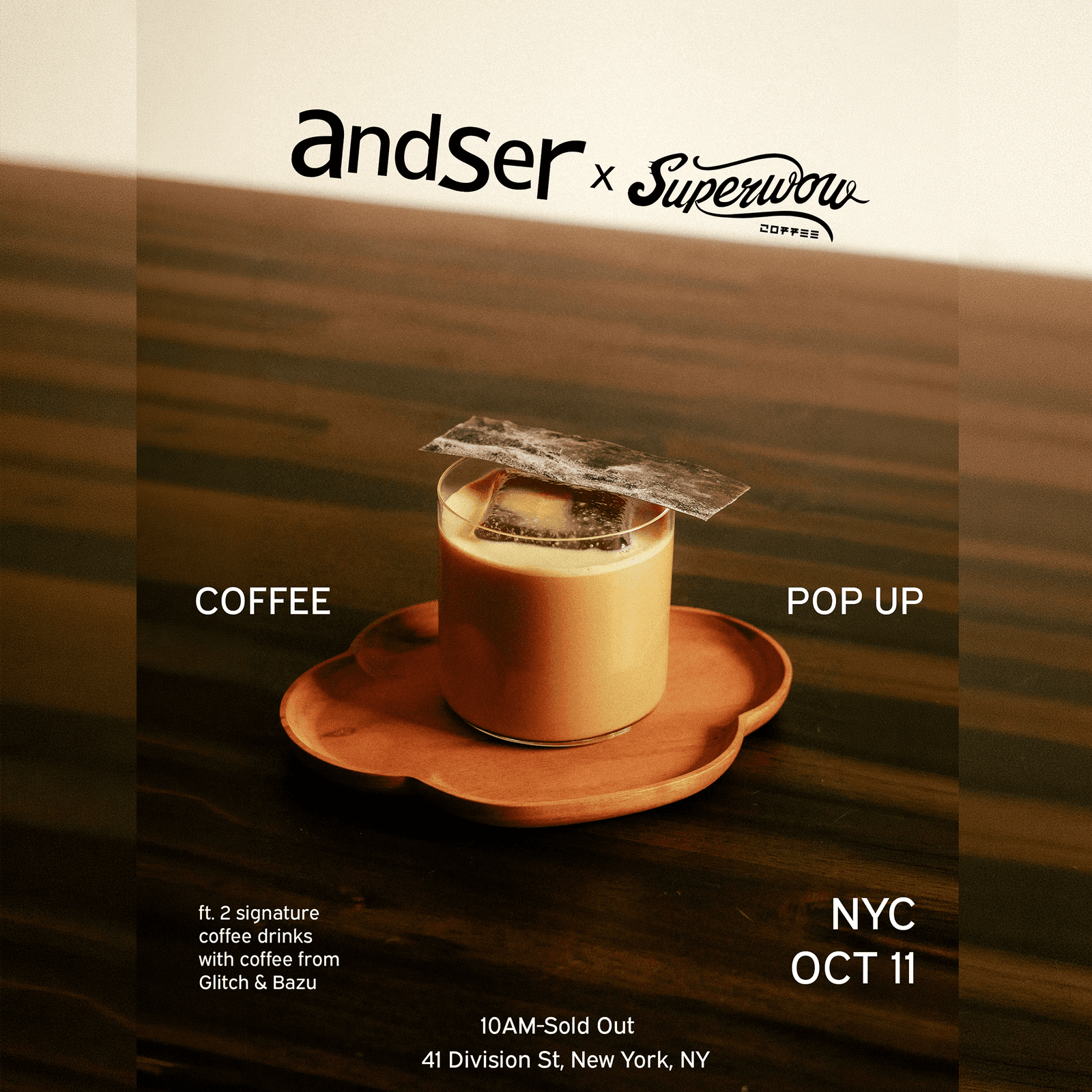 andsercoffee x superwow cafe pop up
