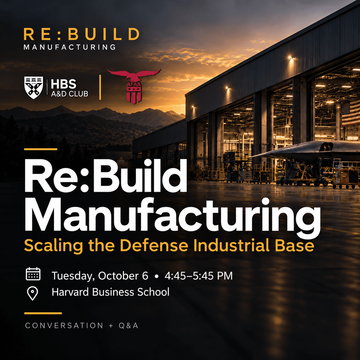 Scaling the Defense Industrial Base with Re:Build | HBS A&D + AFAA Fireside Chat