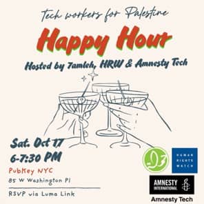 Tech Workers For Palestine Happy Hour
