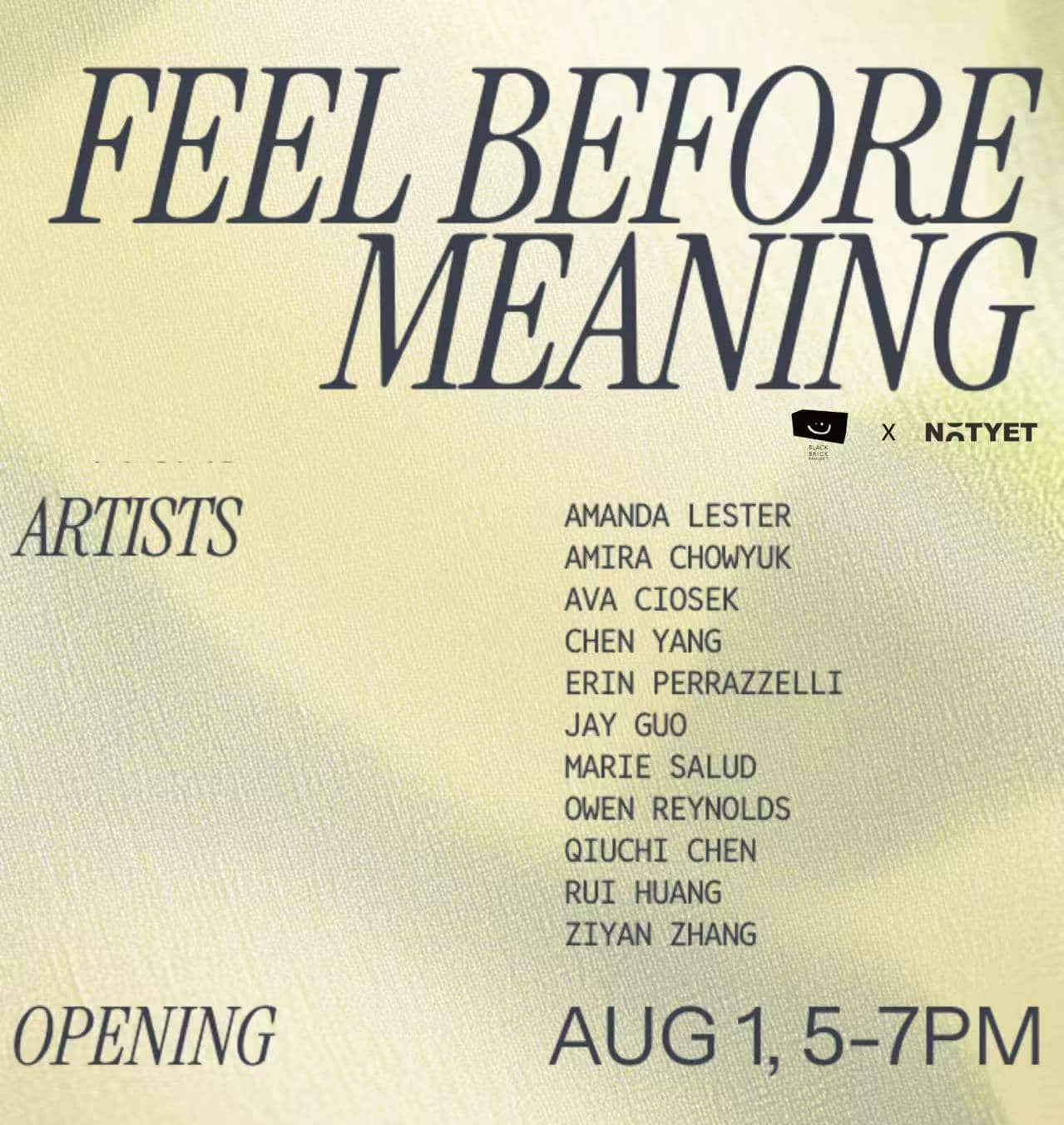 Art Exhibition Opening | Feel Before Meaning